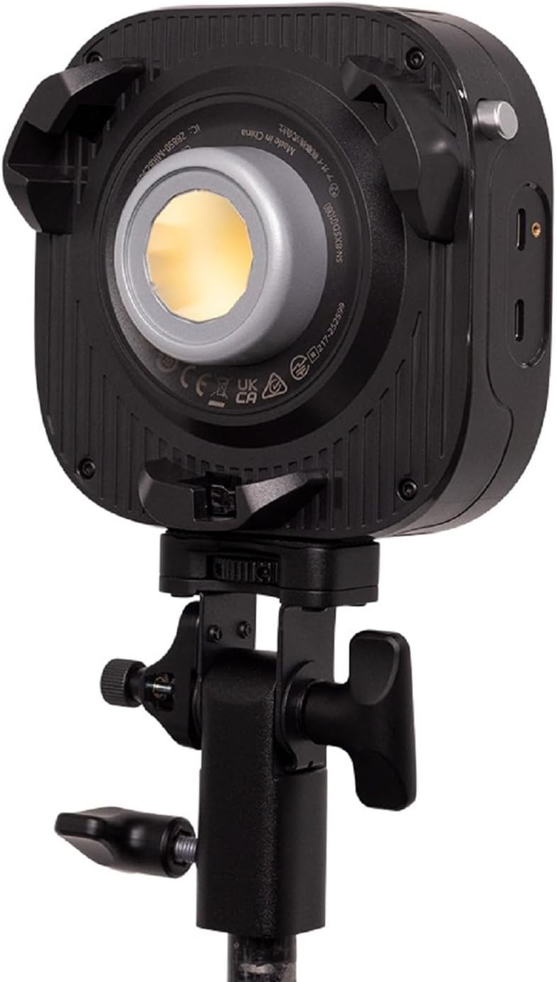 Amaran Halo 100x 100W Bi-Color COB Monolight – 4,890 Lux, CCT 2,700K -6,500K,CRI 96+, 28dBA Quiet,Dual AC/USB-C Power,App Control, Bowens Mount Continuous Light for Studio/Streaming/Location Shooting