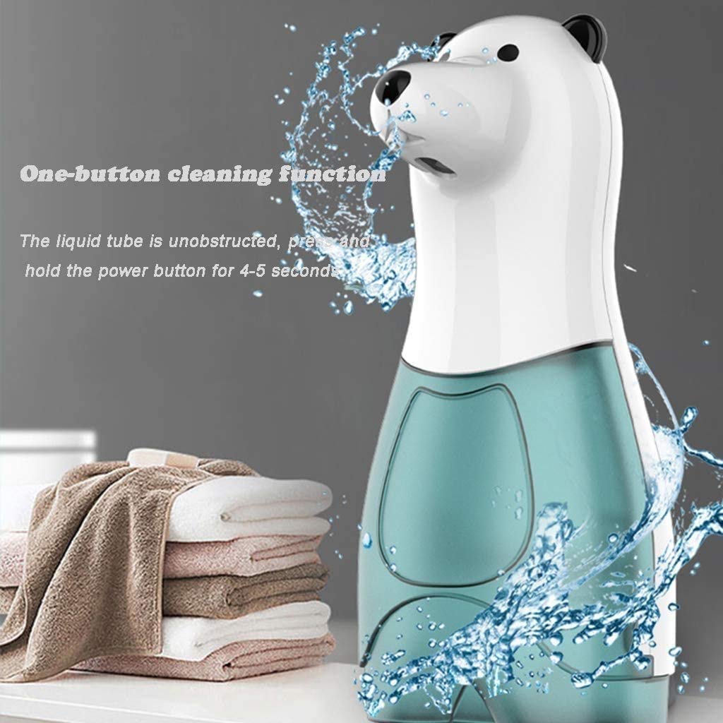 Distributore di sapone Distributore di sapone automatico touchless, dispenser di sapone a mani libere a vibrazione del sensore di movimento a infrarossi, distributore di sapone per la casa, scuol