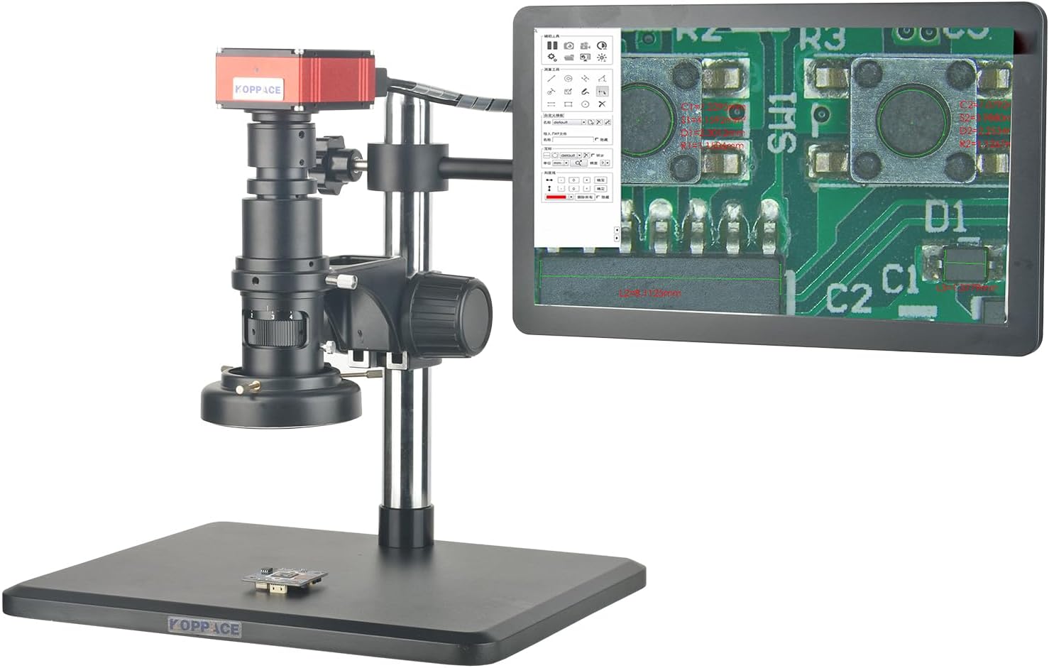 12X-84X Measure Electron Microscope 2K HD Camera Continuous Zoom Lens 13.3-inch Display