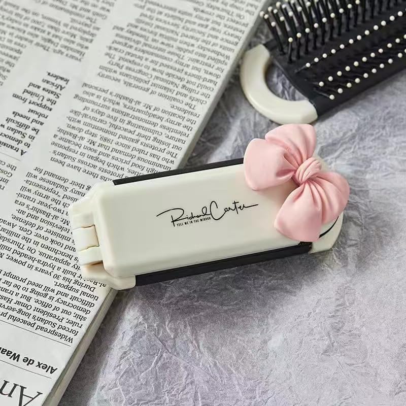 Amazon | MAGPIE 折りたたみブラシ 軽量 静電防止 ミラー付き
