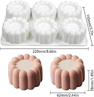 Vista 6 de mostsom Silicone Flower Mousse Cake Mold Ice Cream Chocolate Mold Soap 3D Cupcake Bakeware Baking Dish Cake Pan Muffin Mould (A_ Flower)