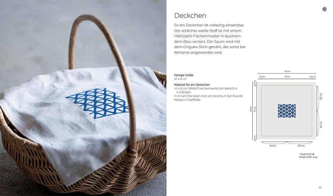 Japanische Muster sticken: Techniken, Projekte, 280 Vorlagen