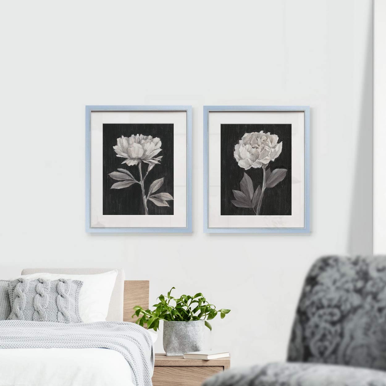 白黒花のアートフレーム rb0178-1top.jpg