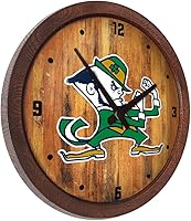 Vista 190 de The Fan-Brand NCAA Oklahoma Sooners: Faux Barrel Top Wall Clock Sports Team Bar Sign Décor - Home Man Cave, Party Decoration - Made On Demand
