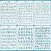 SOOKOO 6 PCS Drawing Painting Stencils Scale Template Sets, Alphabet Letter Drawing Painting Stencils Scale Template for Scrapbooking, Card and Craft Projects
