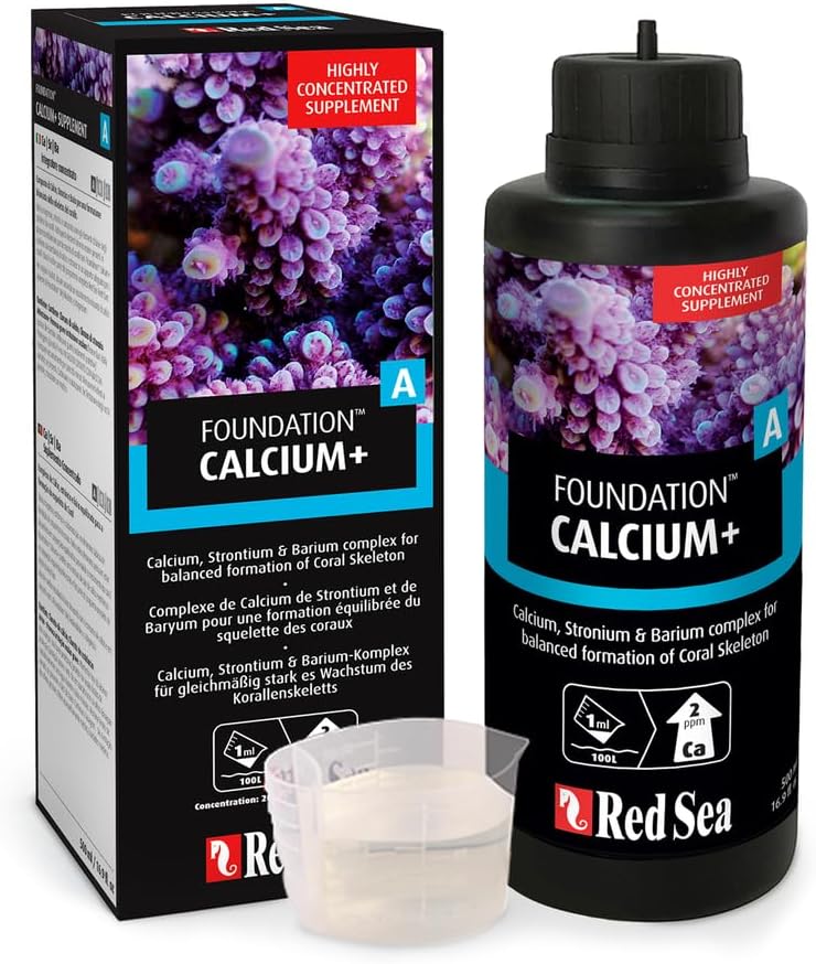 Red Sea Reef Foundation A (Ca/Sr) Supplement, 1000ml - Calcium & Strontium Additive for Healthy Coral Growth in Marine & Reef Aquariums