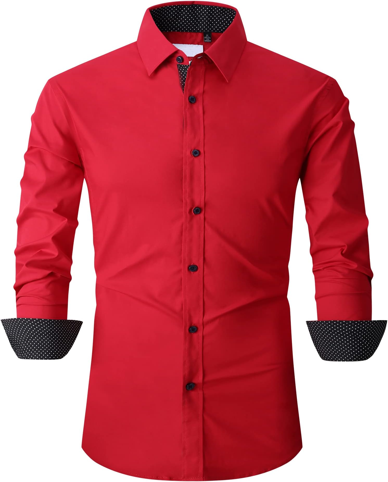 DamipowMens Premium Casual Button Down Shirts Long Sleeve Regular Fit Men Shirt