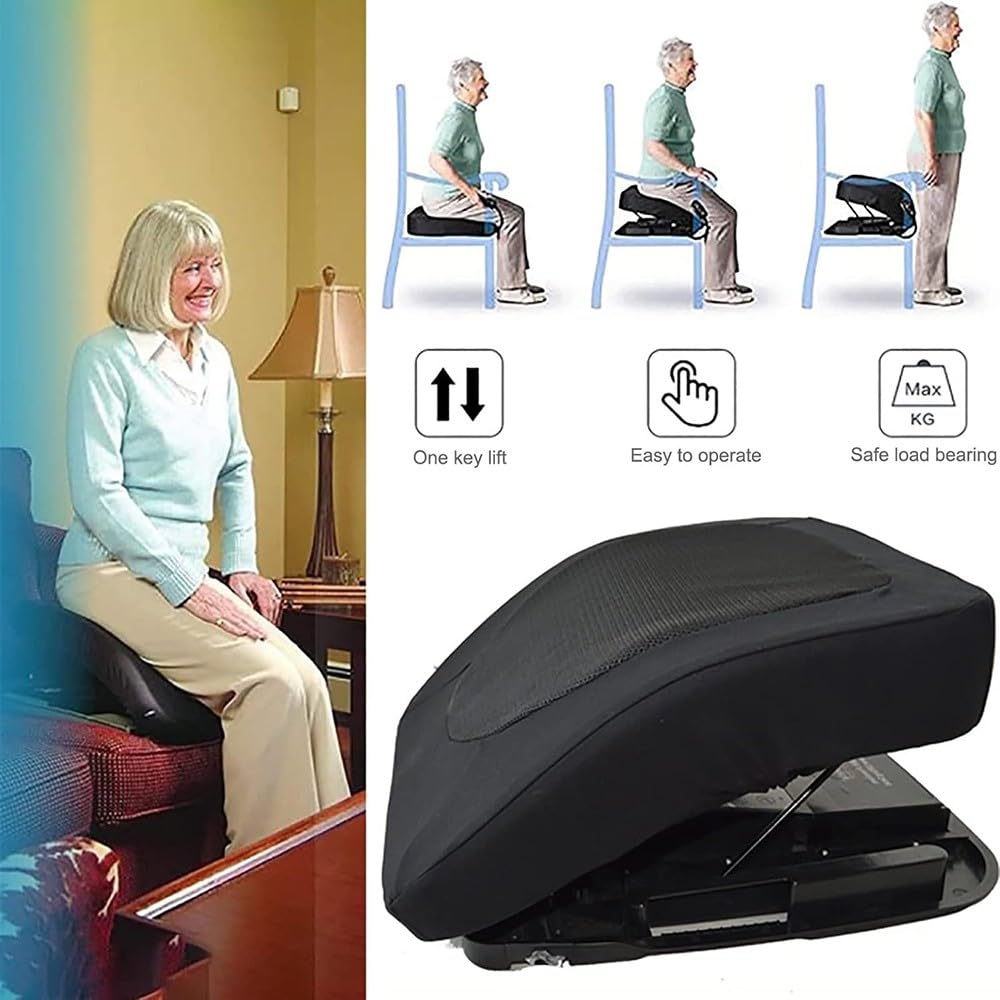 Coussin Levage Siège électrique,Assistance Support Canapé avec Télécommande Coussin Ergonomique Et Respirant Adapté Aux Personnes âgées Et Aux Personnes à Mobilité Réduite