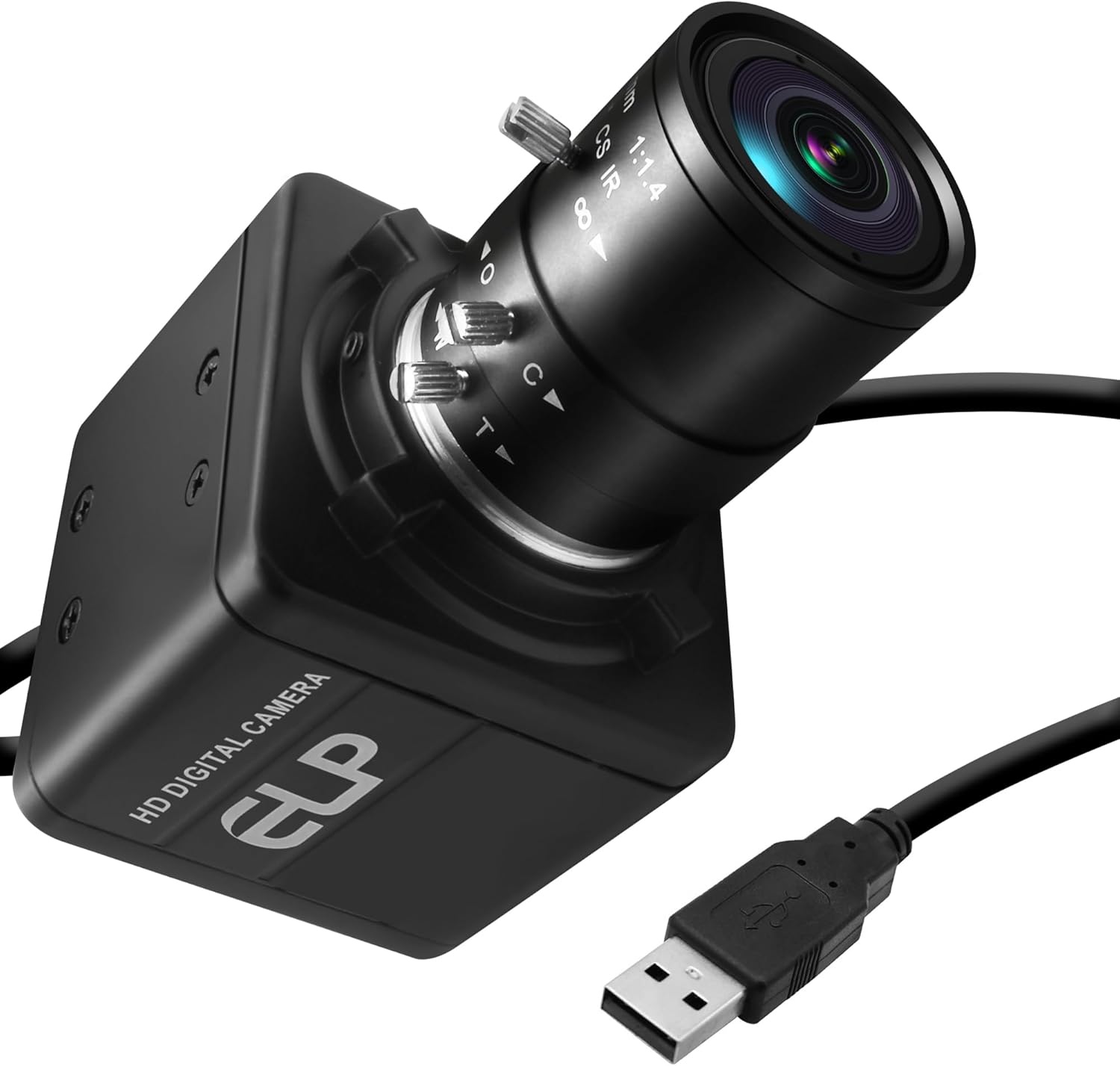 Global Shutter USB Camera – 800P Monochrome Ultra High Speed 640fps[120/210/420fps Modes] – Manual Focus 2.8-12mm CS Lens – Compatible with Raspberry Pi, Linux, Mac & Windows