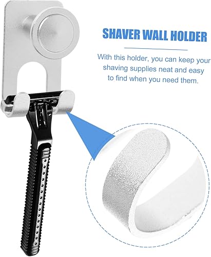 Miniatura 8 de Alipis 6 piezas sin gancho de perforación, maquinillas de afeitar eléctricas para hombre, ganchos eléctricos para colgar la afeitadora de piernas