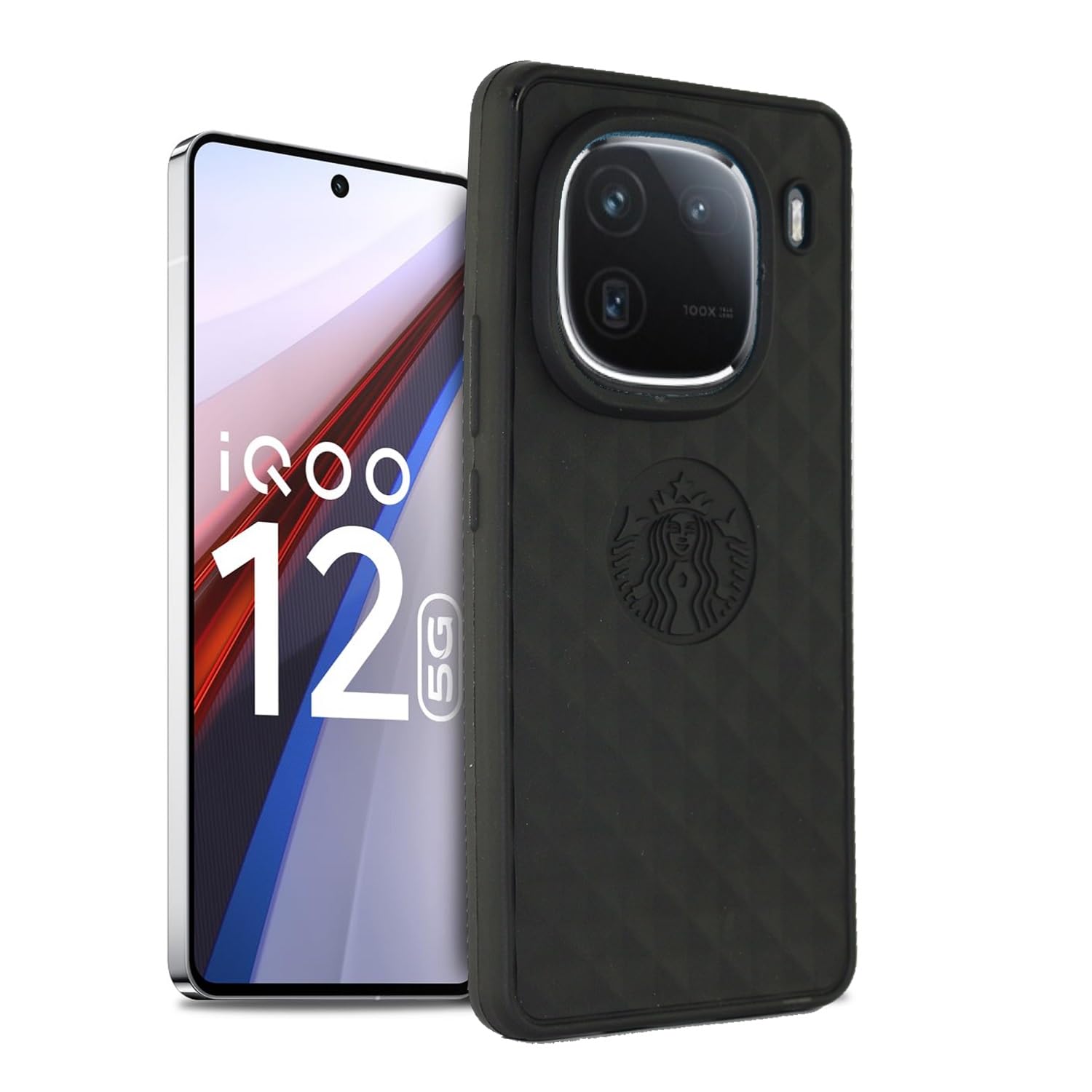 Bonqo Compatible with iQOO 12 5G Back Cover | Camera Bump Protection Ultra Slim Matte Soft Rubberised Case Cover (Black) (B0CSB43XHZ) Amazon Price History, Amazon Price Tracker