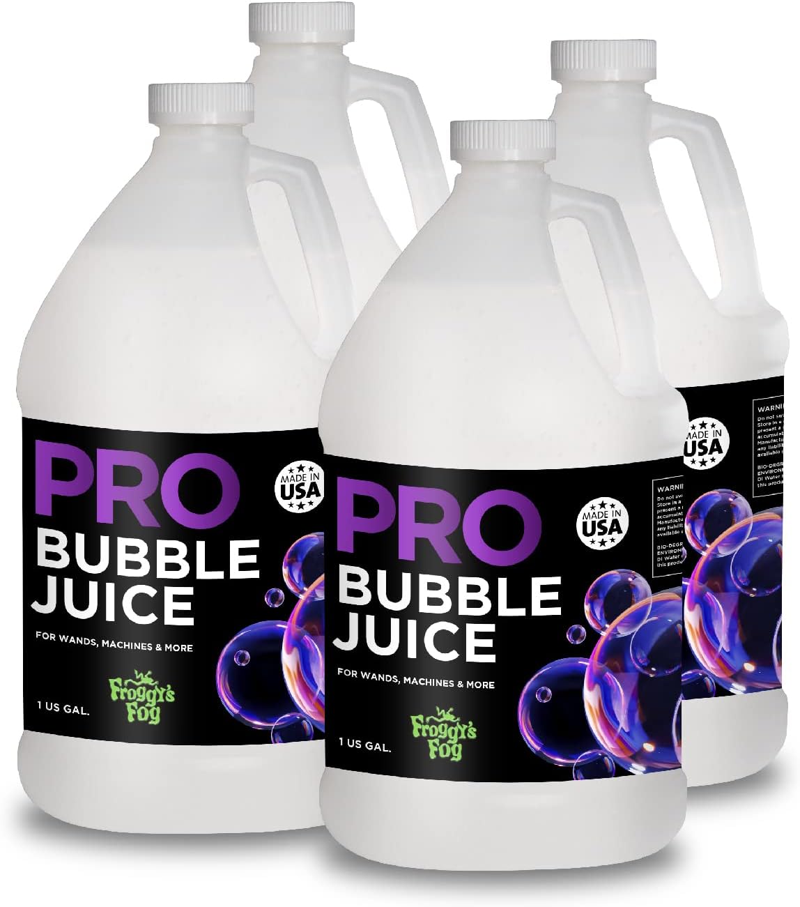 Froggys Fog - Pro Bubble Juice - Professional Bubble Fluid for All Bubble Machines and Bubblers - 4 Gallon Case
