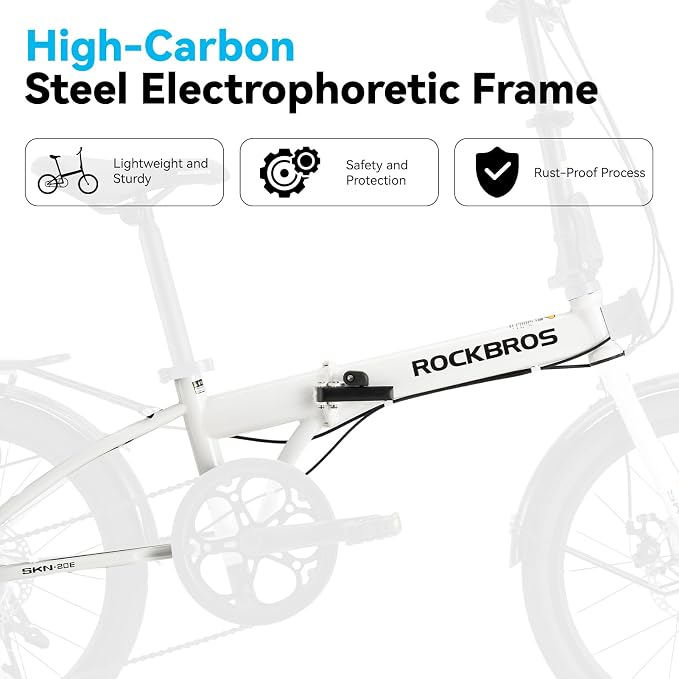 Bicicleta Plegable ROCKBROS 20 pulgadas Shimano 7 velocidades miniatura 5