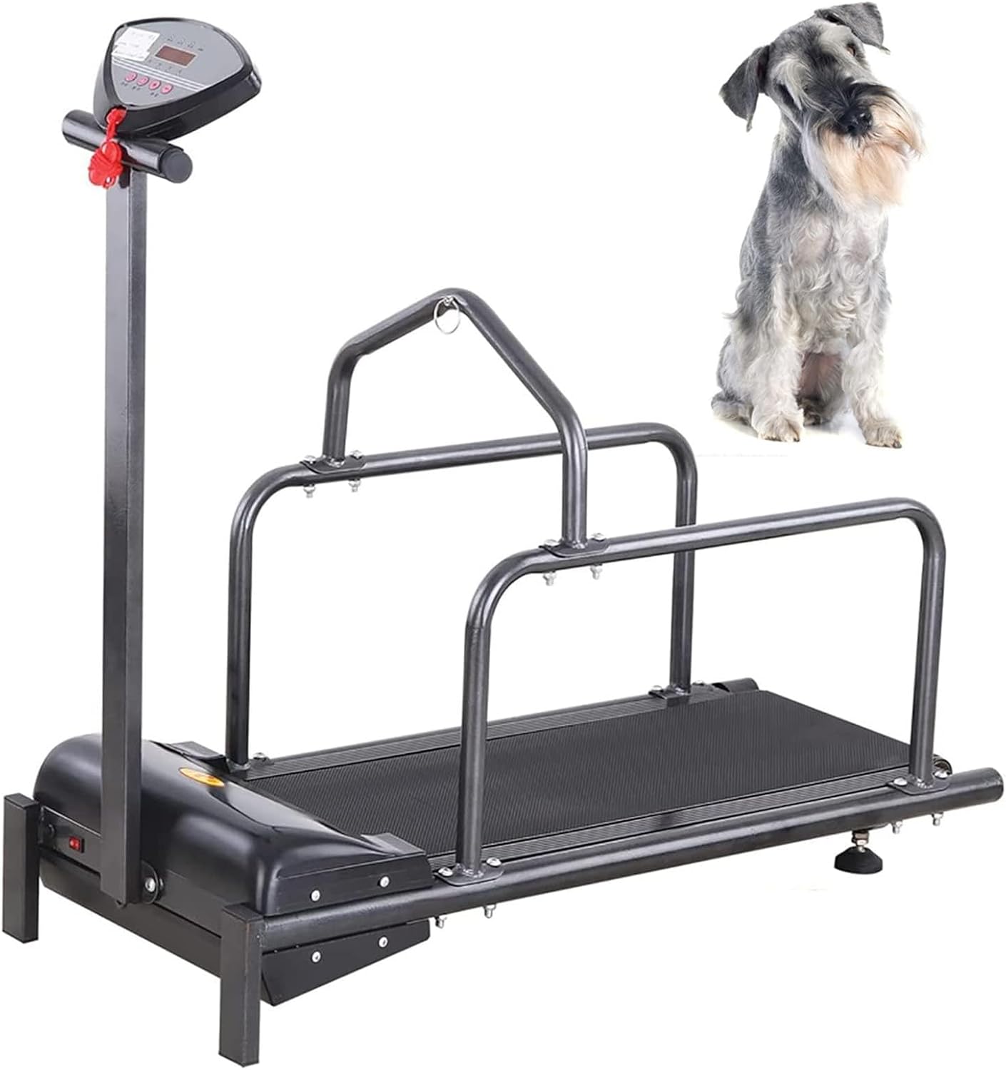 Dog Wheel Exerciser Pet Treadmill Toys Small Dog Treadmill Exercise Equipment for Yard House Indoor Small Dogs Exercise and Weight Loss, with LCD Display,Black