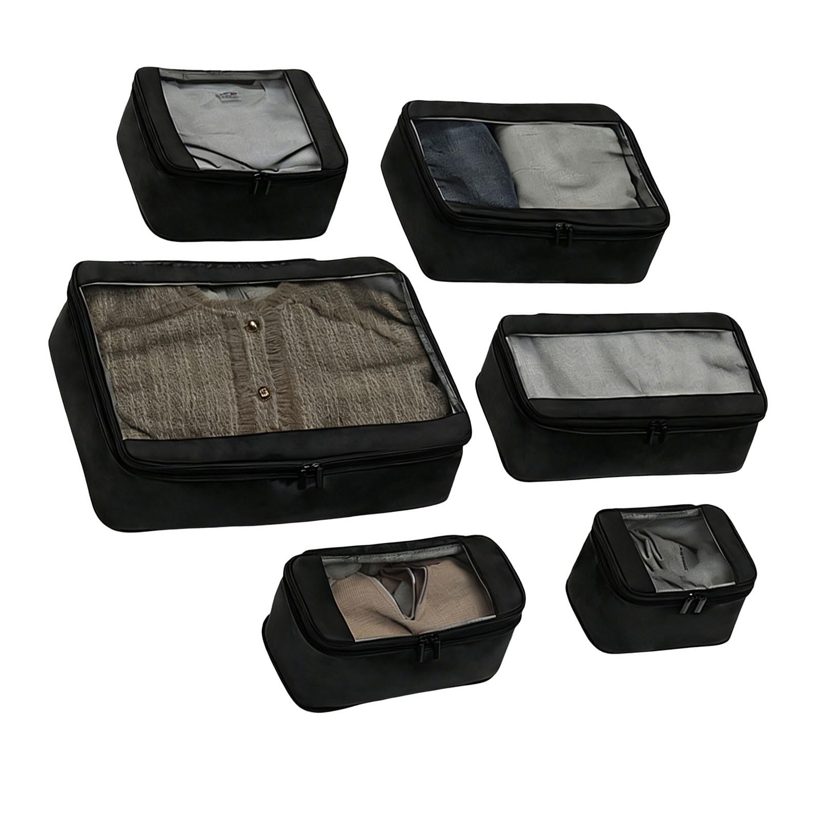 yanzunlrn 6 Piece Suitcase Organization Solution Featuring Separate Compartments for Easy Packing Space Saving Travel Bags