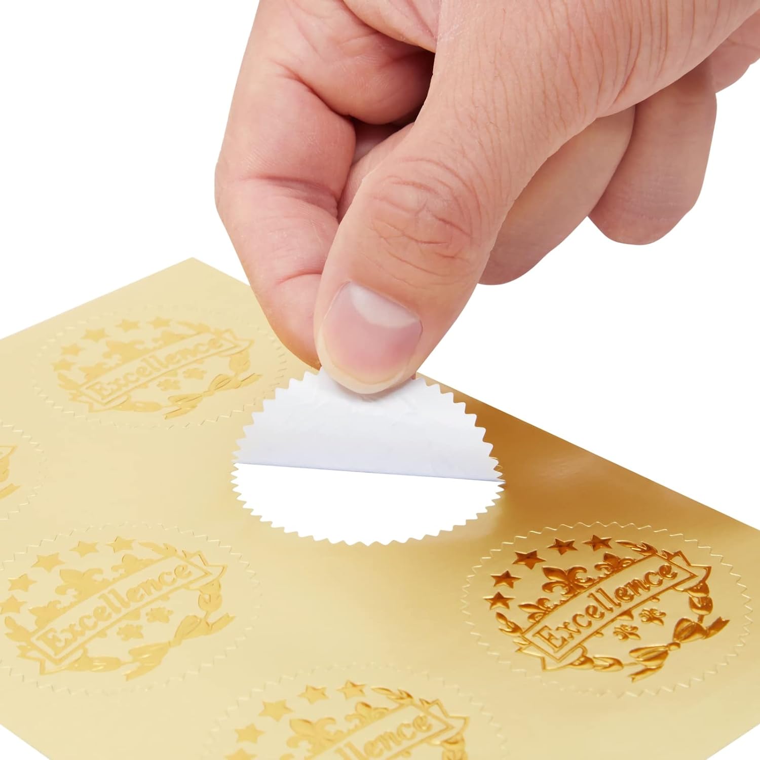 48 Sheets Blue Certificate of Recognition Award Paper with Gold Foil Sticker Seals for Graduation Diploma, Achievements (8.5 x 11 in) : Office Products