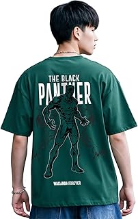 Bewakoof X Marvel Wakanda Forever Men's Cotton Graphic Print Oversized Fit Half Sleeve Round Neck T-Shirt | Casual Wear | Price In India