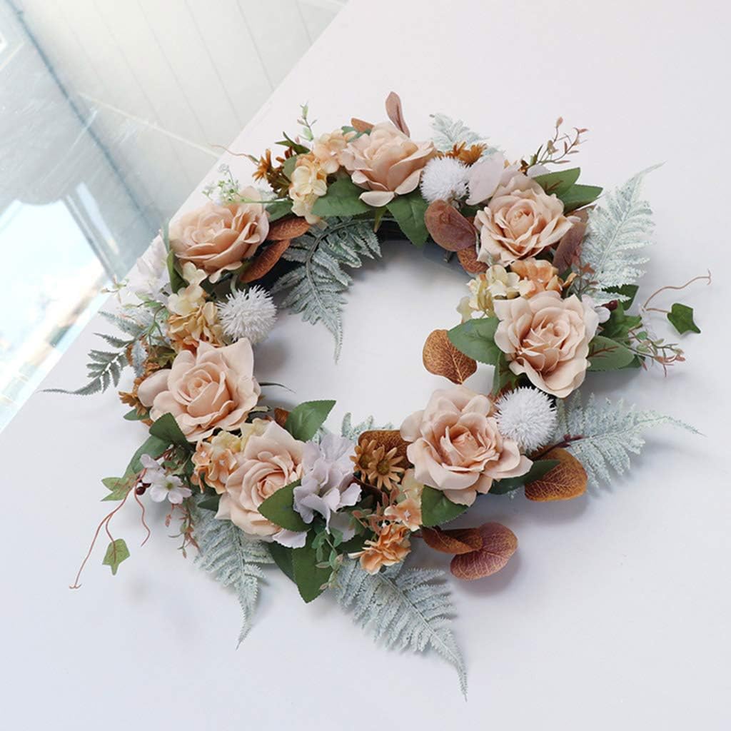 Artificial Rose Spring Flower Wreath Large Decoration for Wedding Front Door Wreath Storage Container 36 inch