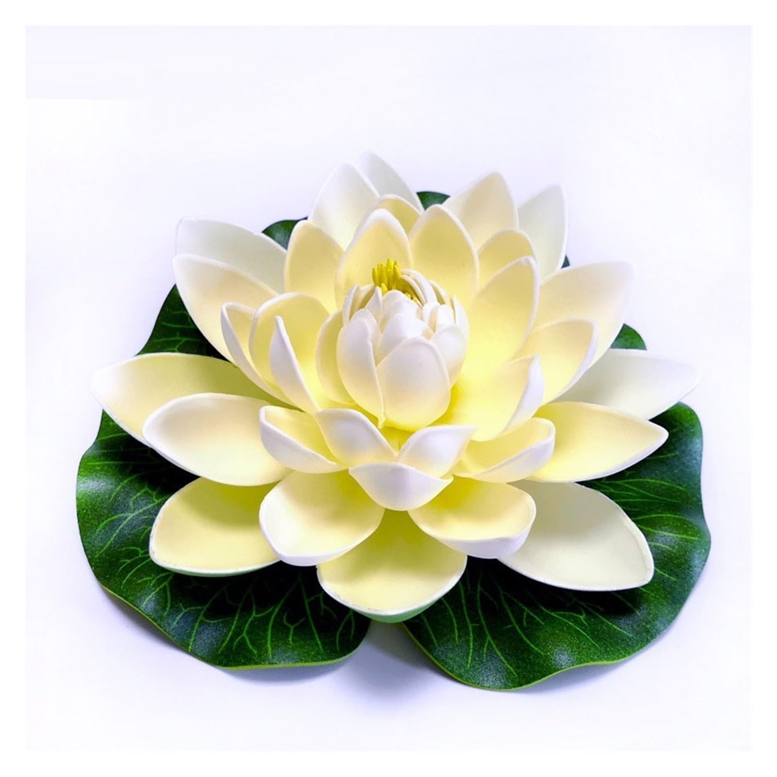 Künstliche Lotusblume – Schwimmend, Lebensecht, 28 Cm, Aus EVA, Wetterfest, Für Teich, Aquarium & Garten-Deko, Inkl. Natürlicher Blattstruktur