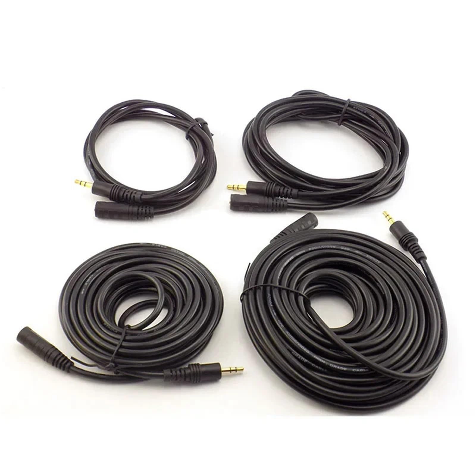 1,5/3/5/10/20 m 3,5 mm stereo męski na męski jack męski na żeński kabel przedłużający audio AUX do komputera laptopa MP3/MP4 H10