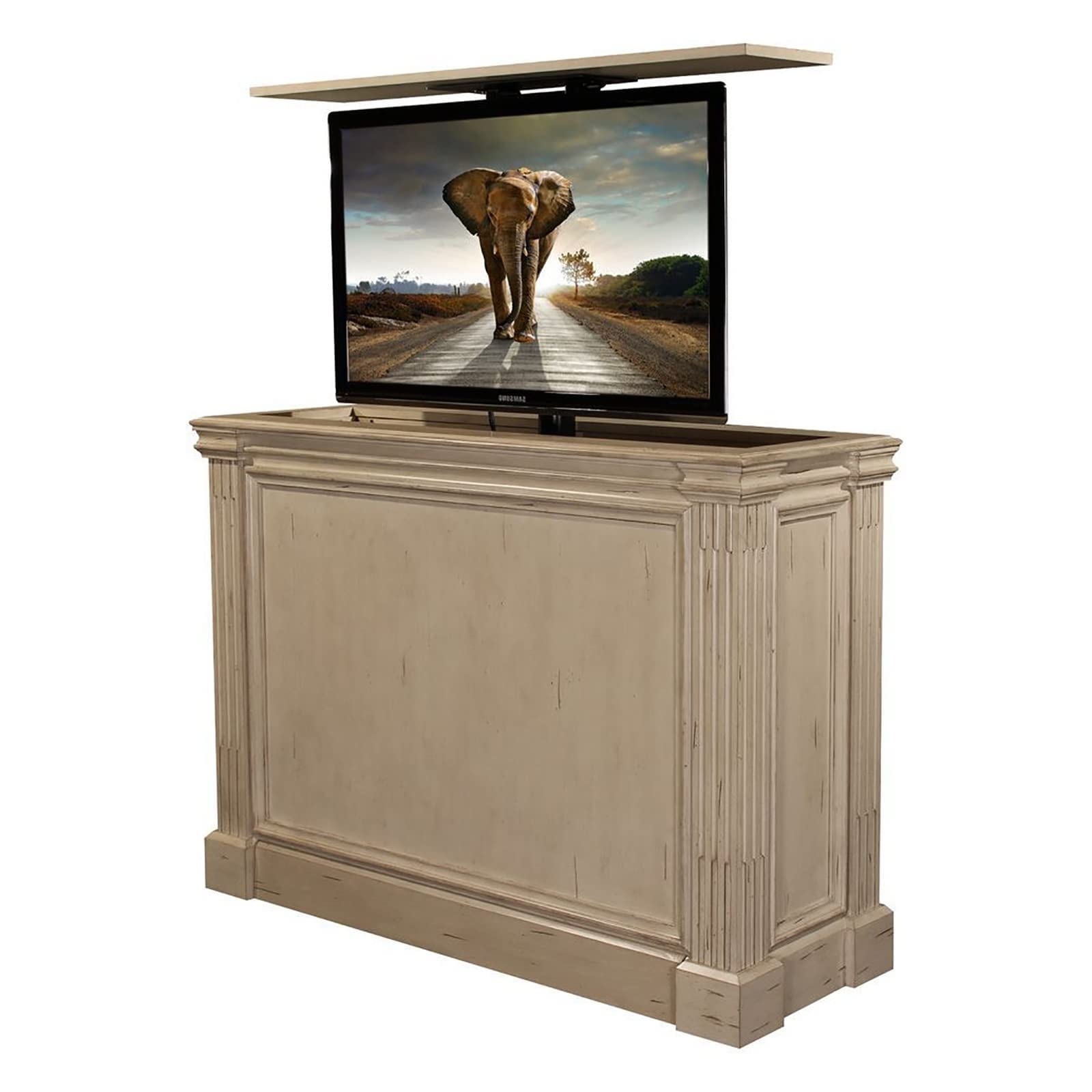 Soporte de TV Oculto - Mecanismo de elevación de TV eléctrico con Control Remoto, Soporte de TV motorizado Ajustable, Material de Acero Laminado en frío (Size : 57-120cm)