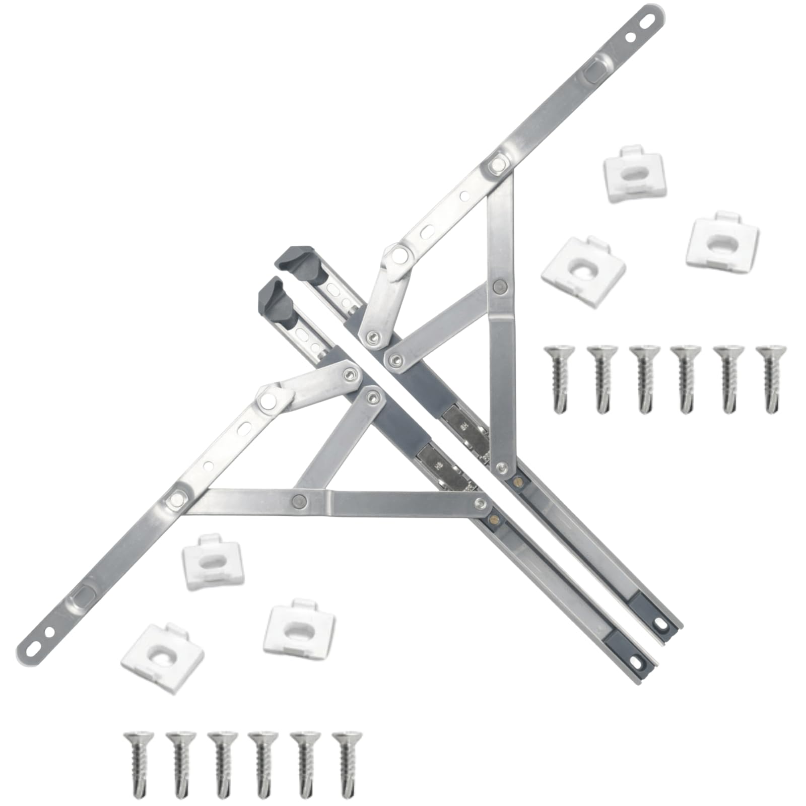 Upvcstore Anthracite/Grey Egress Friction Stay Window Hinges 12" – Universal Upvc Easy Clean Hinges – 13Mm & 17Mm Stack Heights – Double Glazing Friction Stay Window Hinge Kit