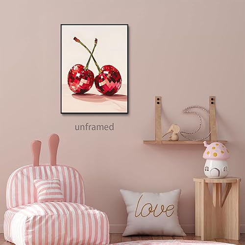Miniatura 3 de KISSFOX Lienzo decorativo para pared, diseño de frutas rojas, diseño de frutas rojas, impresiones artísticas estéticas para dormitorio, habitación
