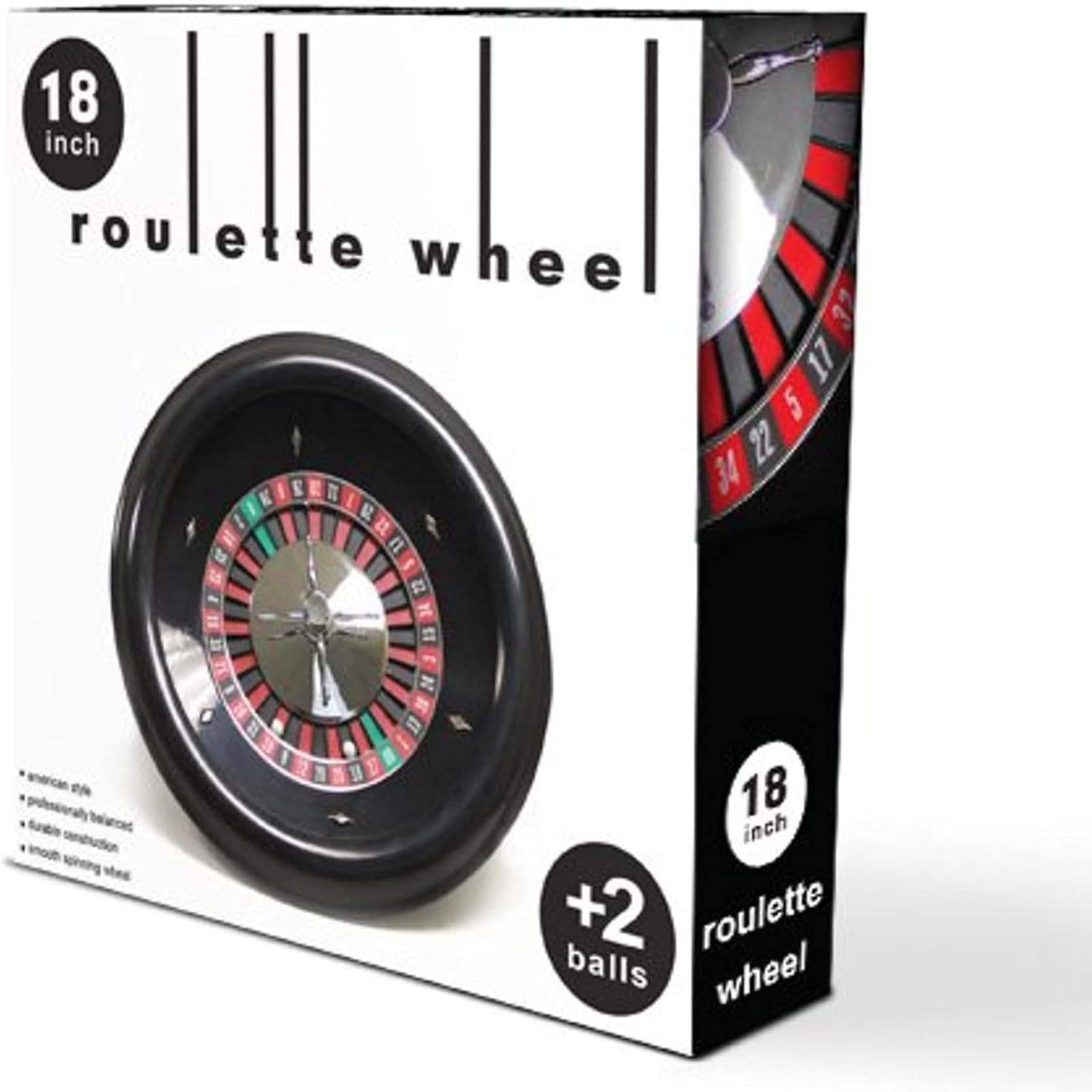 GeRRiT Roulette-Rad 1-teiliges Russisches Double-Zero-Roulette-Premium-Bakelit-Rouletterad, perfekt für Familienspielabende Partyspiele
