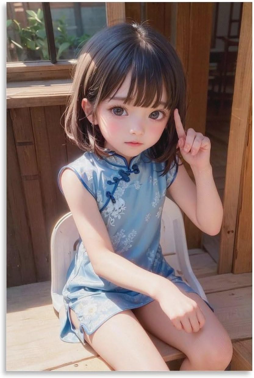 Amazon.co.jp 純粋な可愛い女の子 かわいい女の子 コスプレ 童顔のロリータ少女 C (102) モダンポスター ホームインテリア