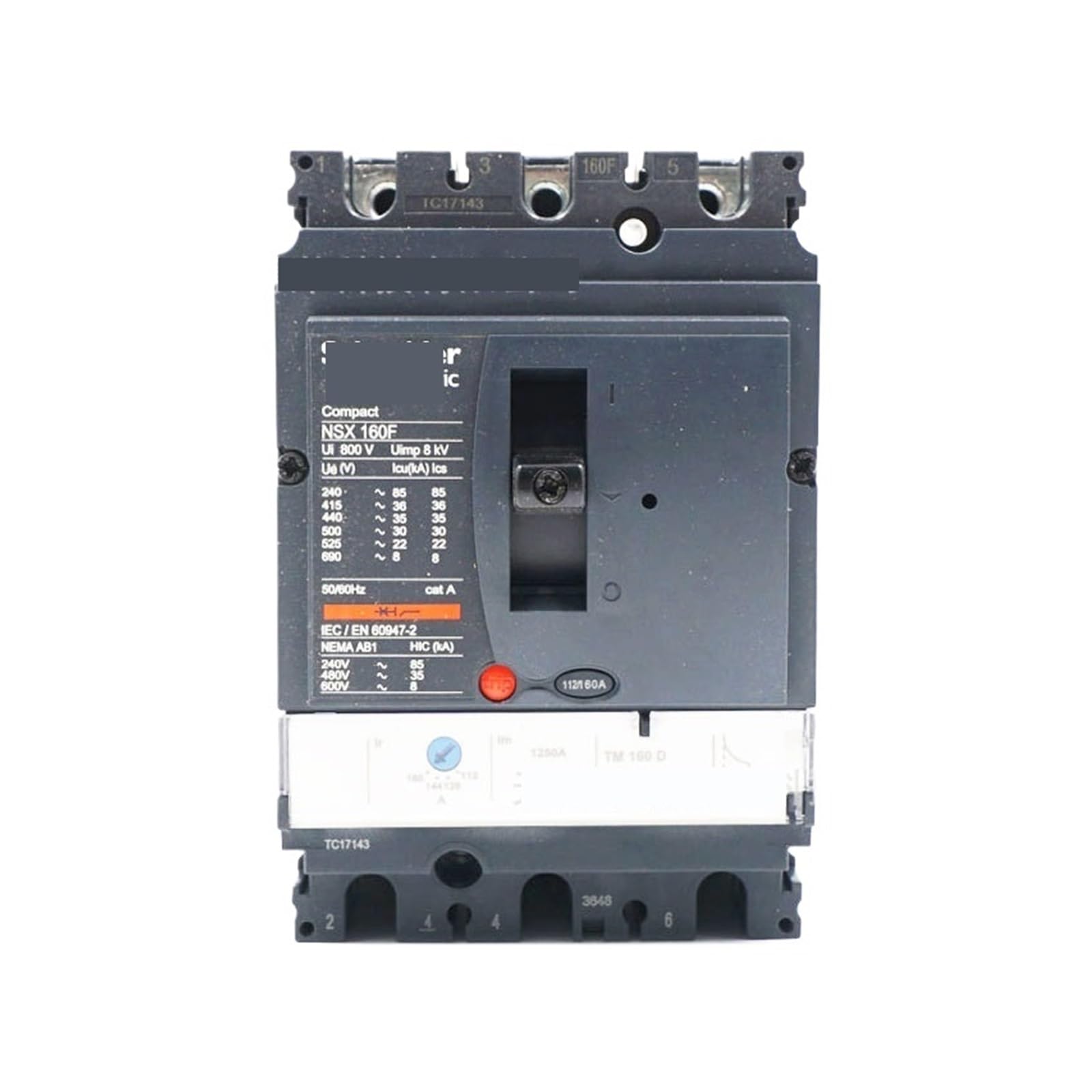 Interrupteur pneumatique NSX160F TM160D 3P3D LV430630 pour sécuriser les moteurs triphasés