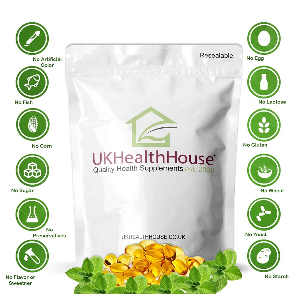 Buy Peppermint Oil Softgels 200mg Capsules Gluten Free, Fast Stomach