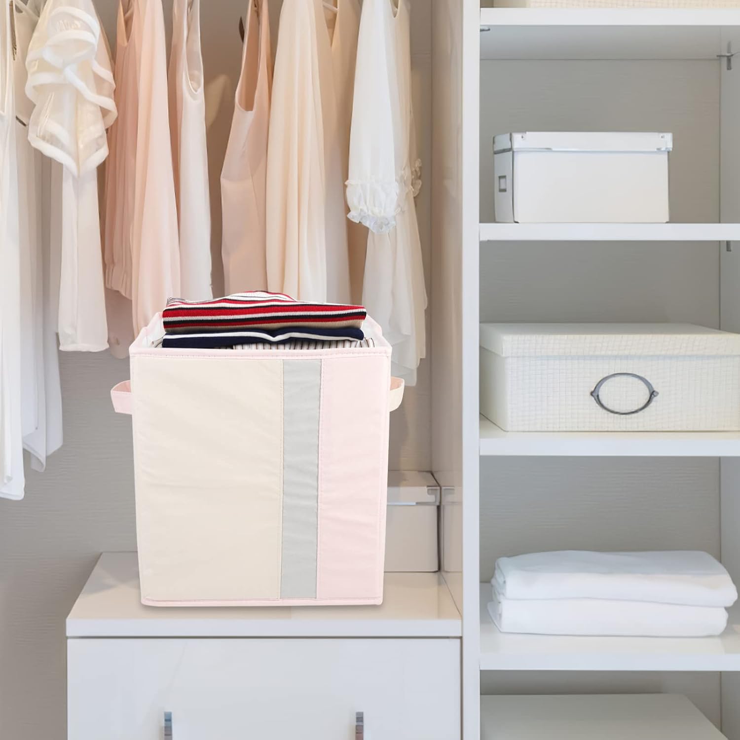 Household Wardrobe Storage Box Foldable Capacity Containers for Clothes and Toys Convenient Organizer for Home Supplies Stylish Design Easy to Clean