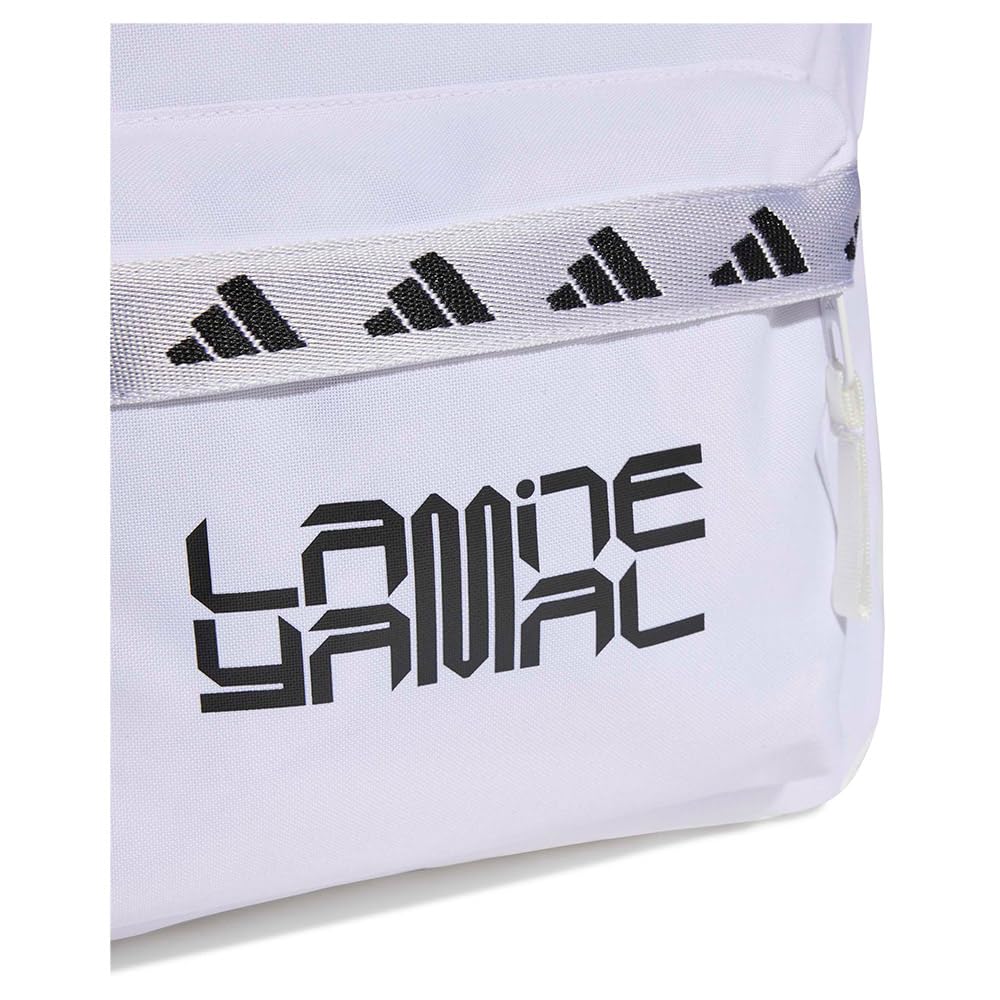 adidas Unisex CLASSIC TAPE LAMINE YAMAL BACKPACK, white/lucid red, One size