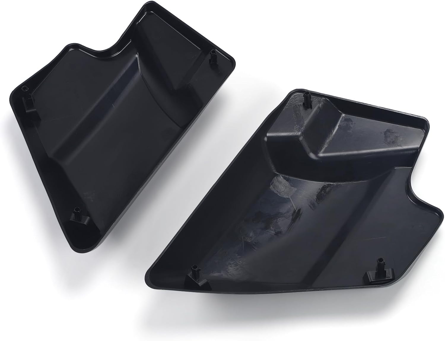 ZXMOTO Vivid Black 1 Pair Battery Side Cover Panel Compatible with HarleyTouring 2009-2024 Road King Road Glide Electra Glide Street Glide,Left Right Side Cover Panel
