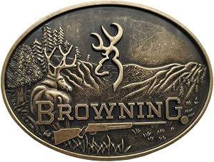Deer Country Hunting Fishing Belt Buckle Bronze
