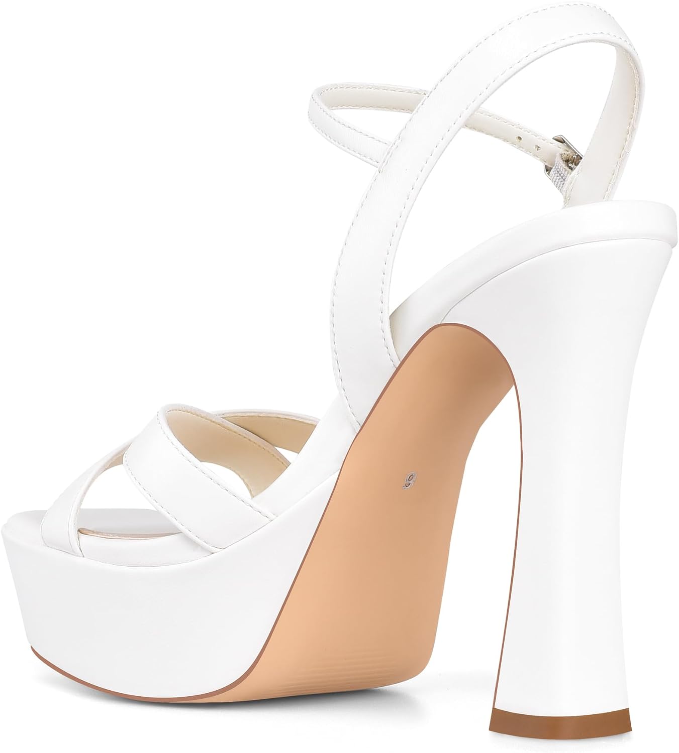 Platform Heels for Women Chunky High Heel Sandals with Ankle Strap, Open Toe Dress Shoes for Work Party Evening Wedding - Image 9
