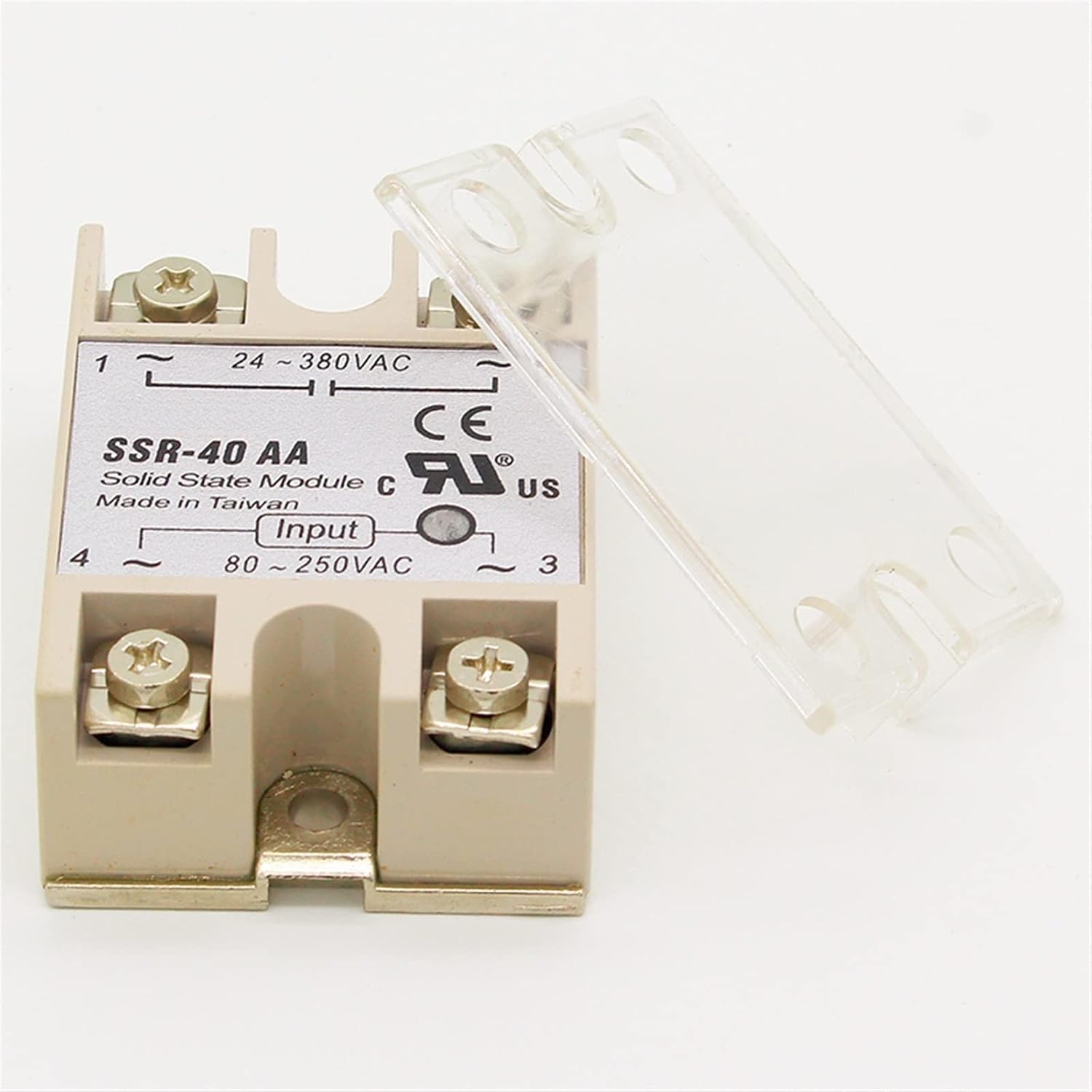 1 pcs SSR-40 AA AC-AC Metal Base Solid State Relay Moudle SSR-40AA 40A Output AC 24-380V