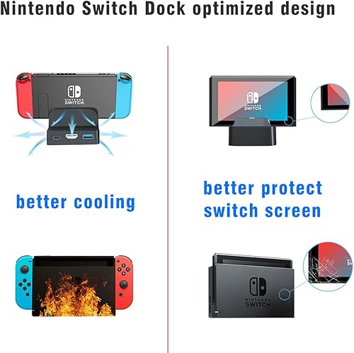 Miniatura 3 de Switch Dock para Nintendo Switch y Switch OLED versión mejorada Dock portátil Nintendo Switch Dock Base de repuesto Nintendo Switch Estación de