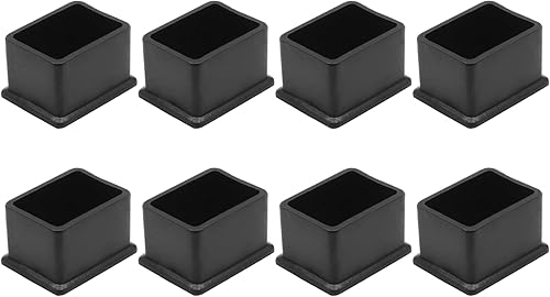Vista 53 de 8 tapas rectangulares de PVC para patas de muebles (3/5 pulgadas x 1-1/5 pulgadas), protectores de piso flexibles de vinilo para patas de silla