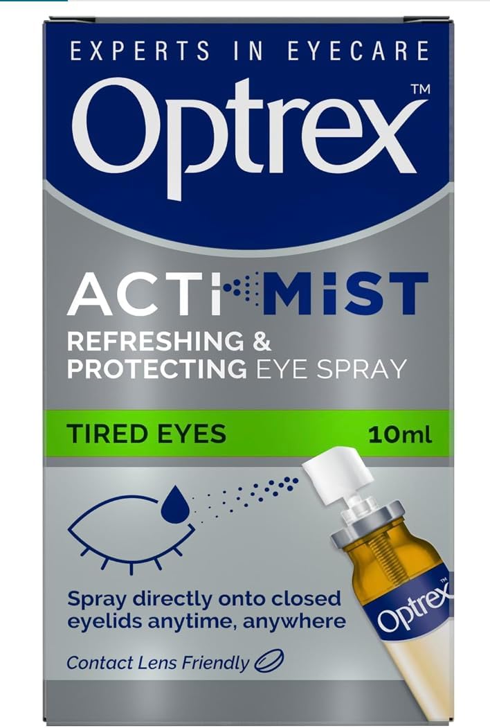 Optrex Actimist 10 ml Eye Spray - Relieves Tired, Strained, Dry Eyes, Reduces Moisture Loss, Provides Fast Cooling And Long-Lasting Relief For Irritations & Inflammations