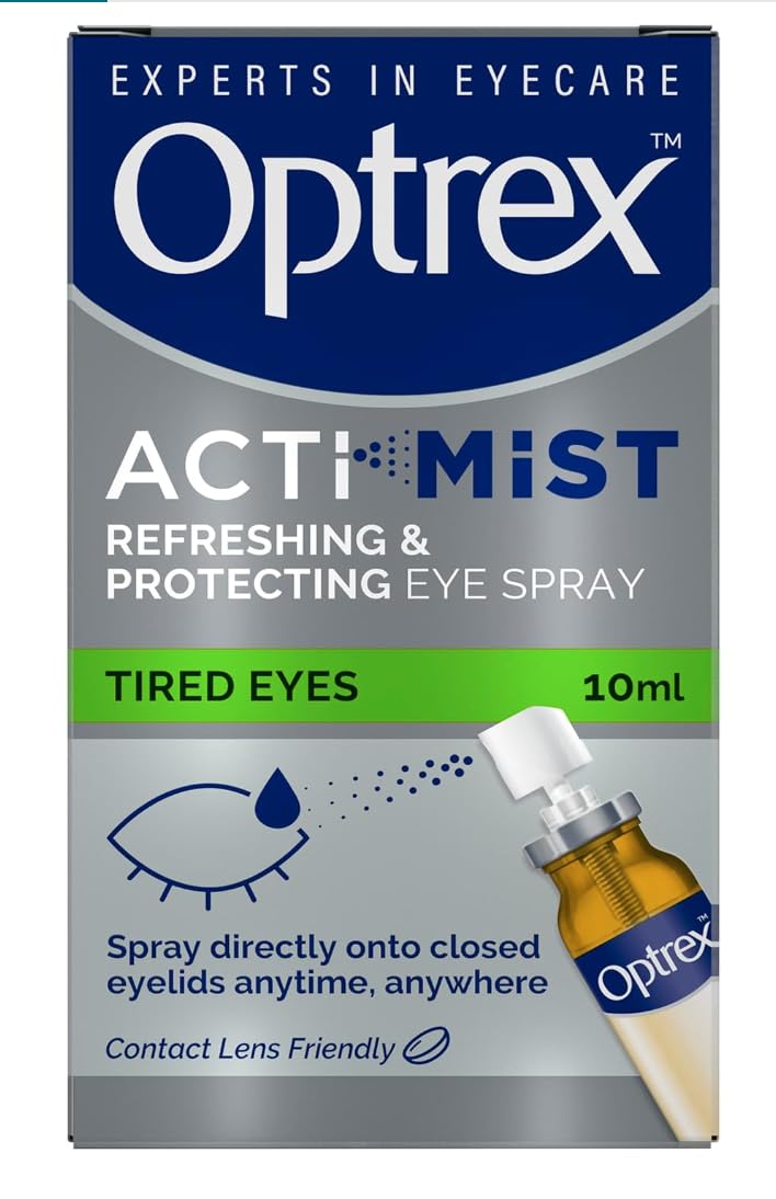 Optrex Actimist 10 ml Eye Spray - Relieves Tired, Strained, Dry Eyes, Reduces Moisture Loss, Provides Fast Cooling And Long-Lasting Relief For Irritations & Inflammations