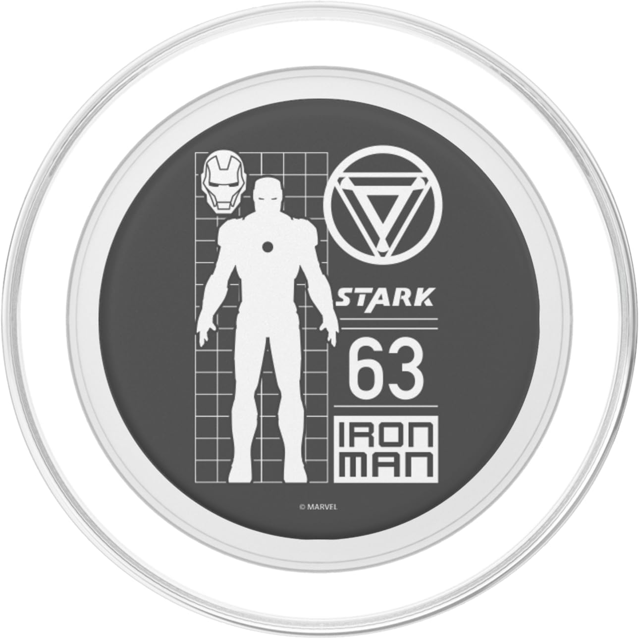Marvel Iron Man Stark Contrast PopSockets MagSafe PopGrip for iPhone