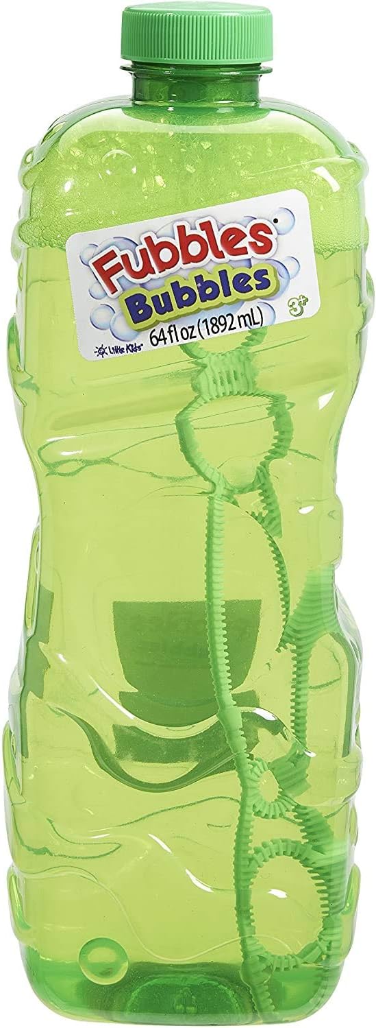 Little Kids Fubbles Premium Long Lasting Bubble Solution, Assorted Colors, 64 oz ("".0 1-64 oz)