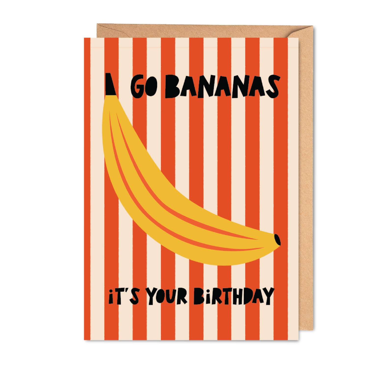 Good Tuesday Birthday Greetings Card | Stripey Bananas โ image 1