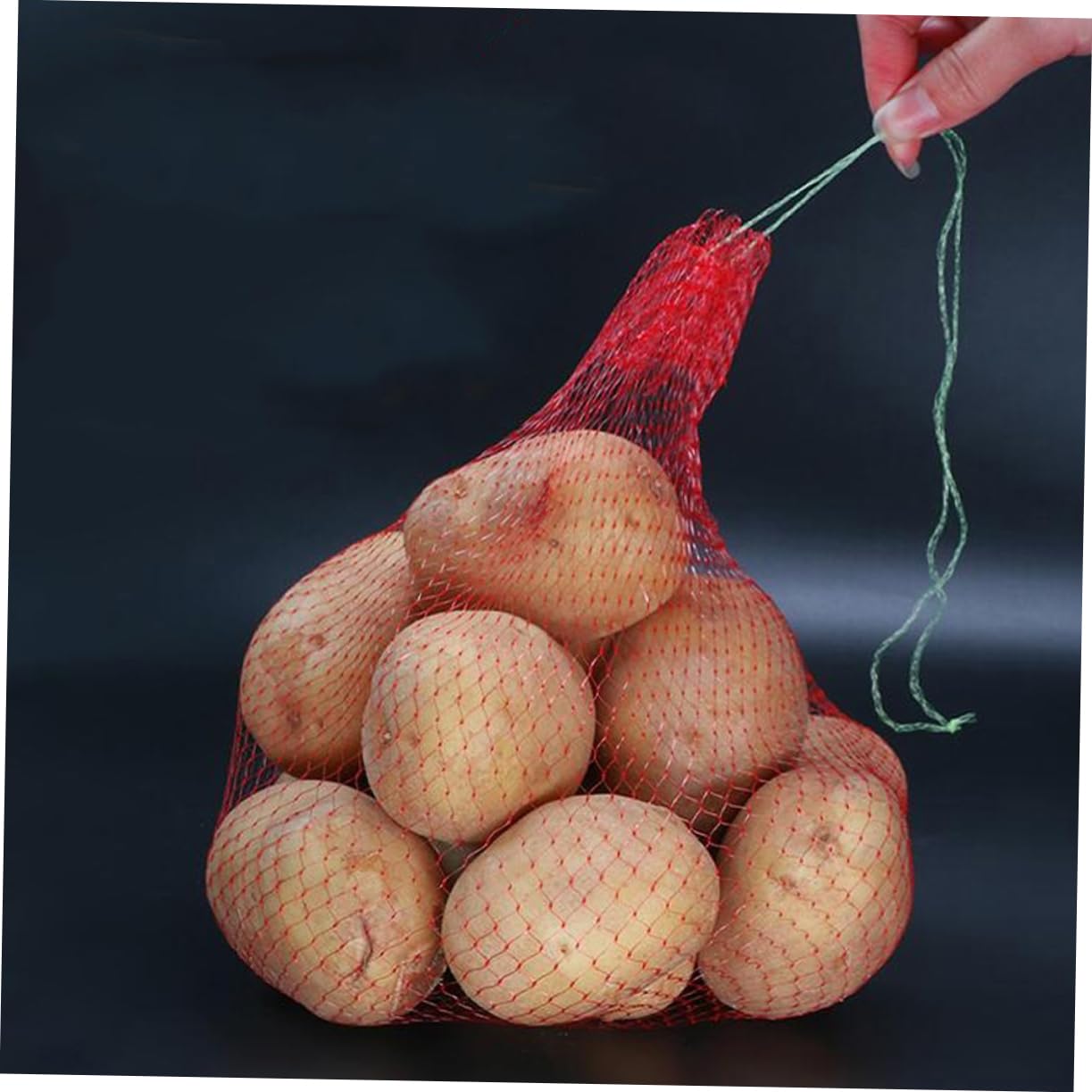 YARNOW 50pcs Thicken Mesh Bags Shopping Pouches Fruit Storage Bags for Watermelon Grocery