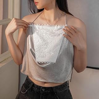Women's Lace Bralette Front Panel, Double-Layer Lace Chest Coverage Accessory, Ideal for Low-Cut Outfits and Daily Wear