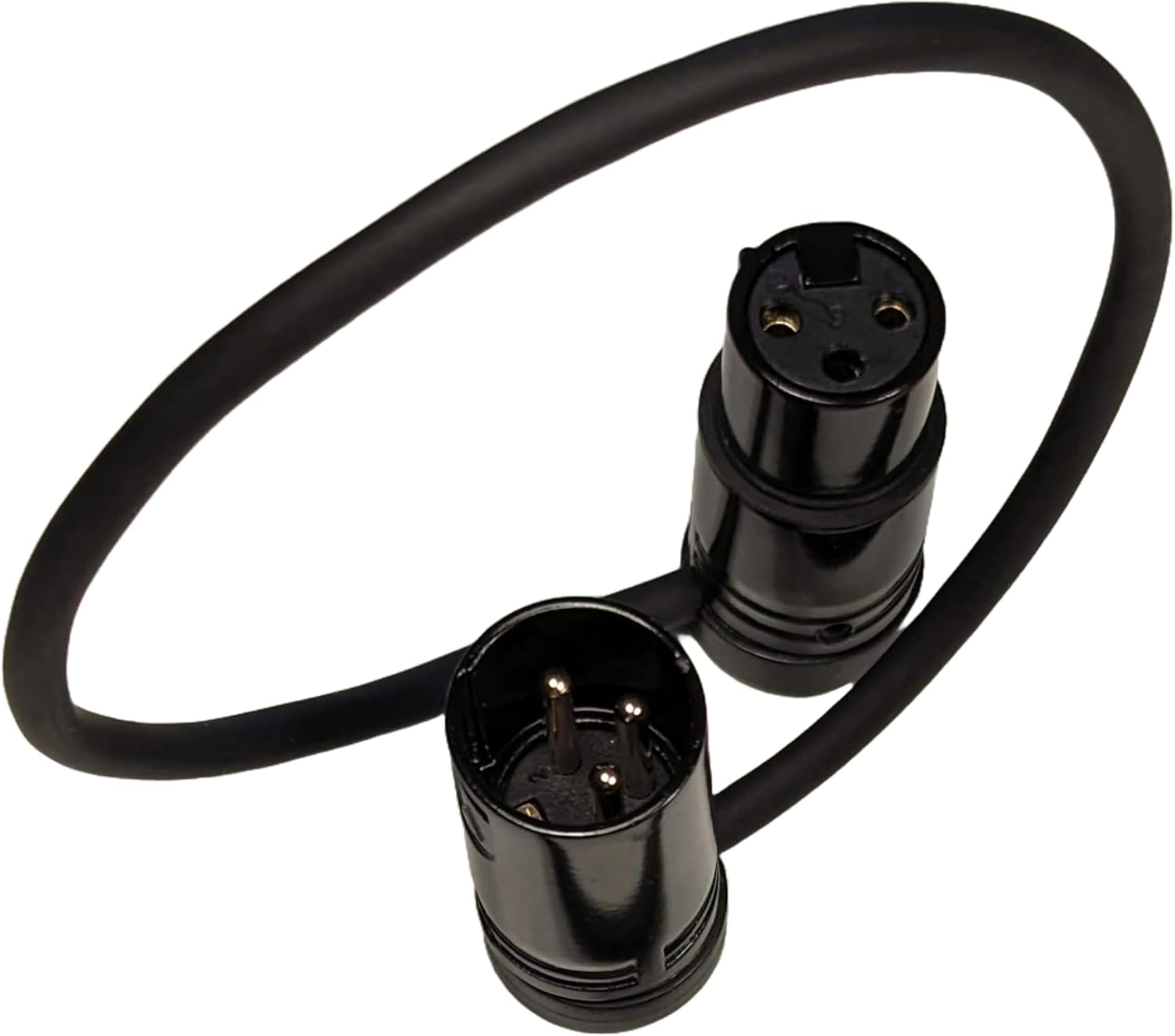2-Pcs Low-Profile 3-Pin XLR Female to XLR Male Adjustable-Angle Cable for Sound Devices 302, 552, 633, 688, 788T Mixer, Zaxcom, Zoom F8 Recorder and More, Black
