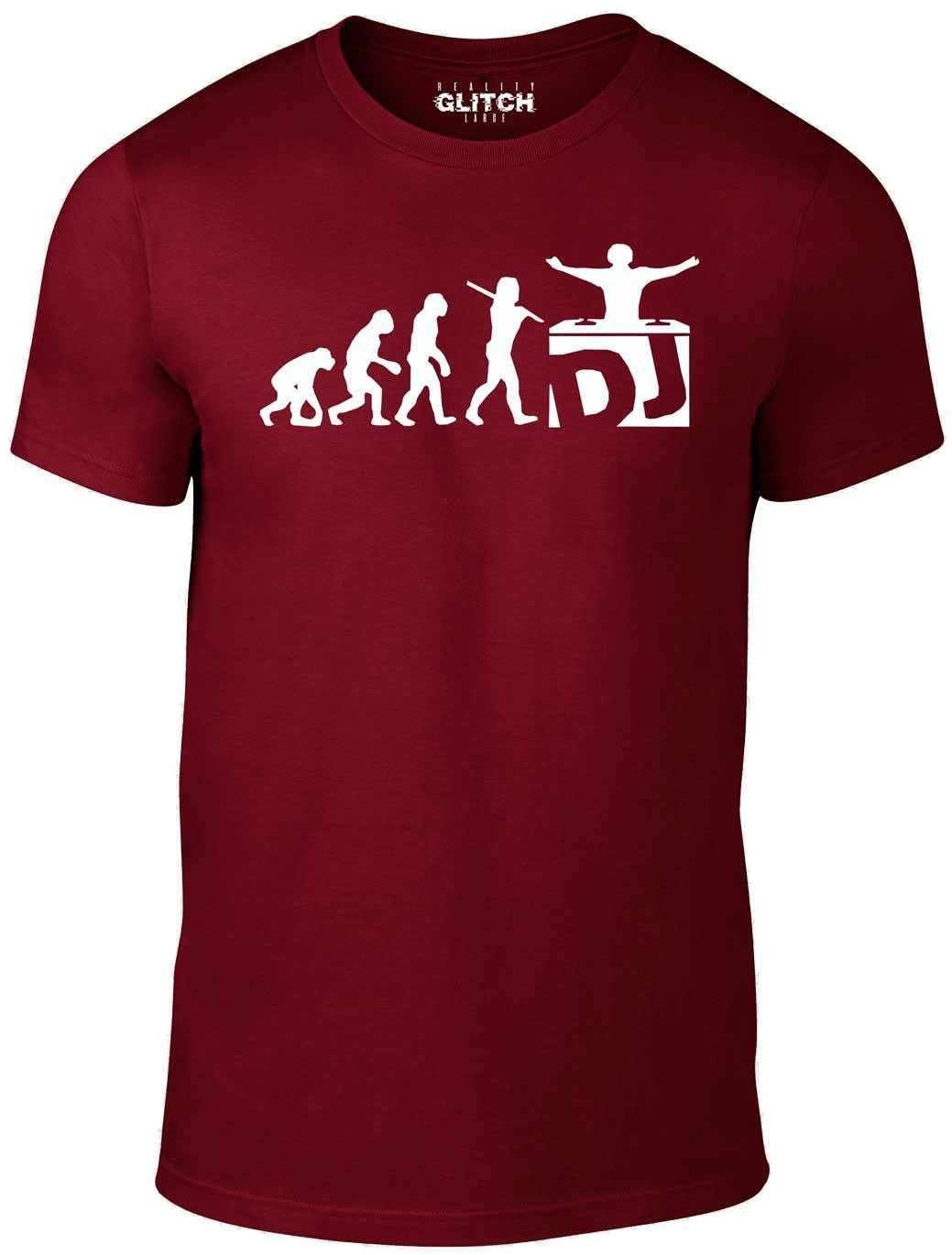 Reality Glitch DJ Evolution T Shirt Burgundy
