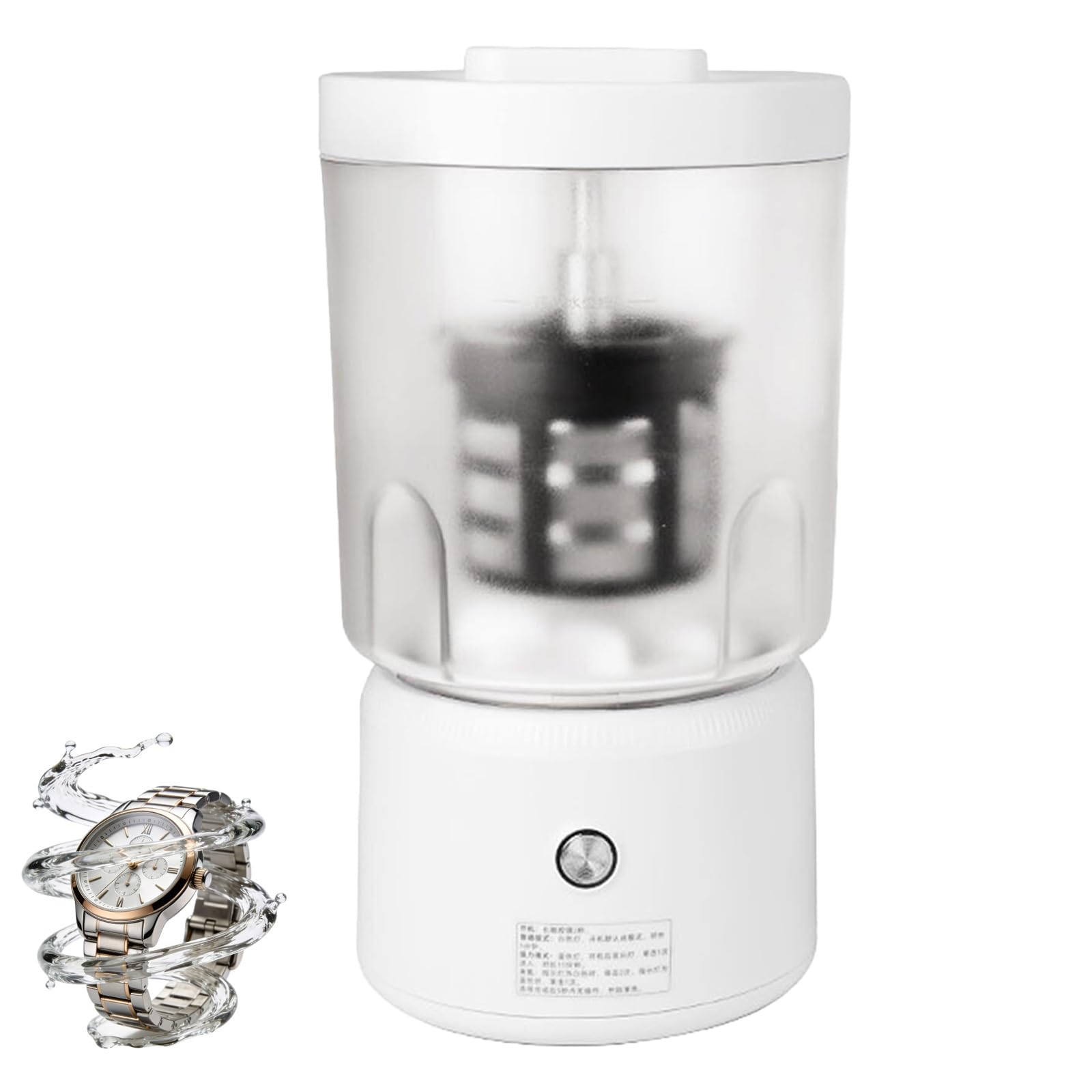 Limpiador automático de piezas de reloj de 25 W, limpiador de piezas pequeñas de 360° con 2 modos de limpieza y filtro de aceite extraíble para reparación de relojes, correas, tornillos, gafas