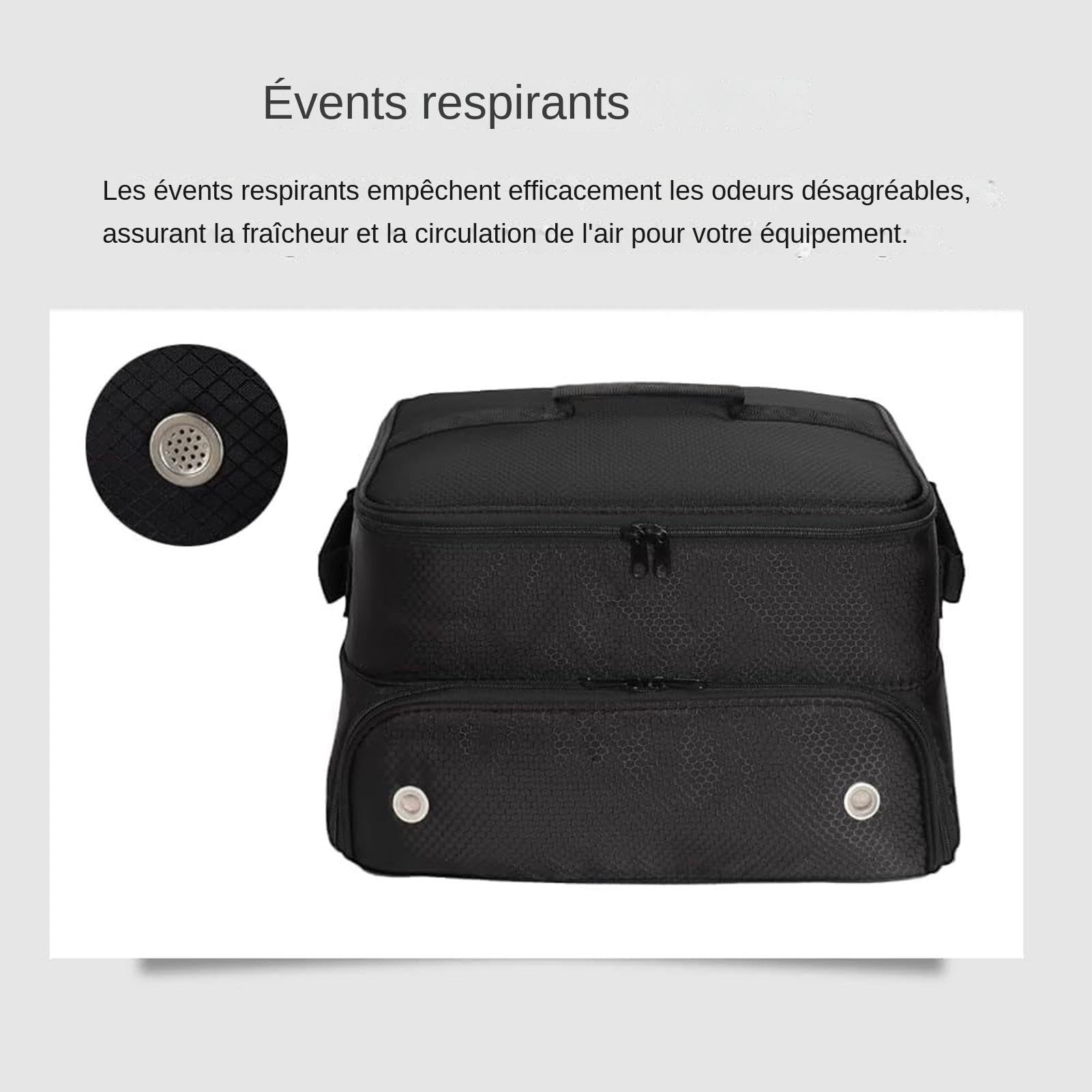 Casier de Golf pour Voiture, Sac de Golf pour Voiture,Casier de Golfeur à 2 Couches - Organisateur de Coffre de Golf résistant à l'eau avec Compartiment ventilé séparé pour 2 Paires de Chaussures